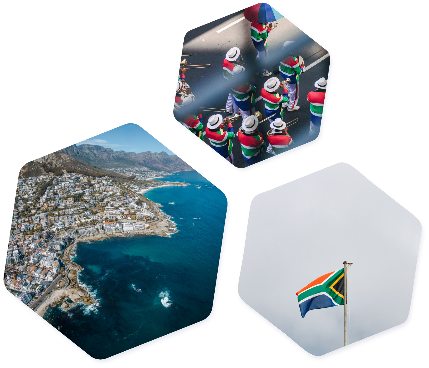 South Africa images hexagons