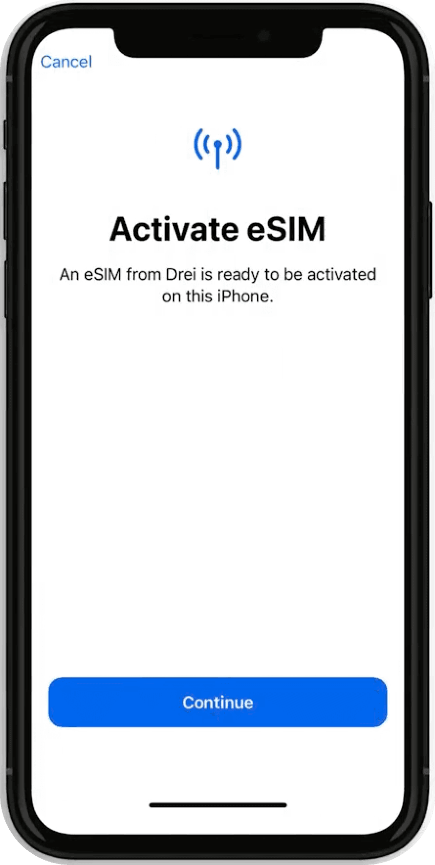 How do I install and set up an eSIM on my iPhone