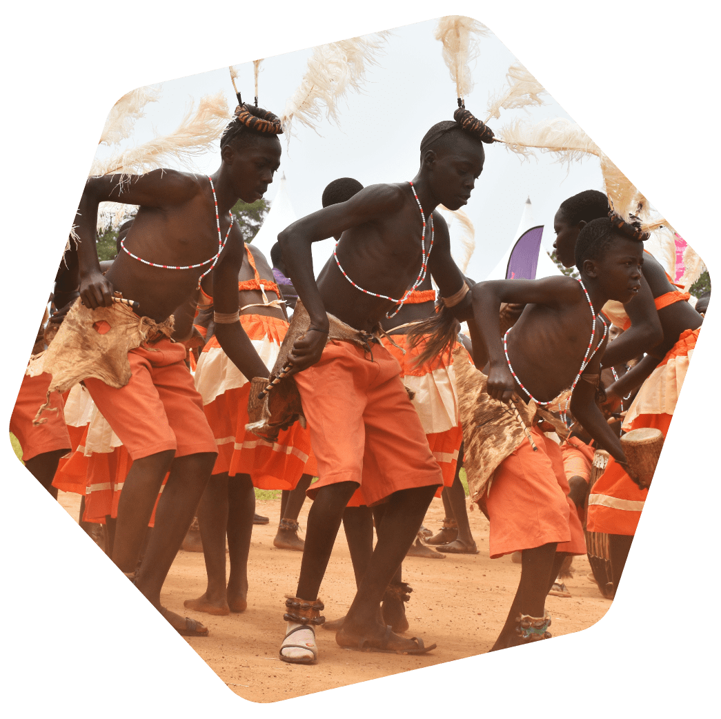 Ugandan native dancing